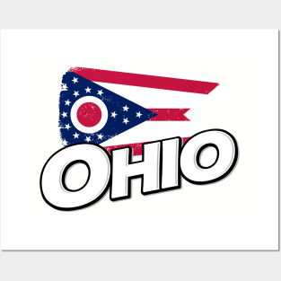Ohio flag Posters and Art